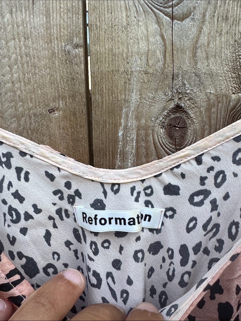 Reformation silk Blush Pink Leopard Slip Dress - Picture 5 of 7